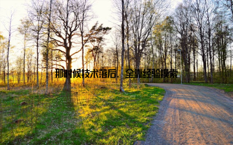 那时候技术落后, 全靠经验摸索