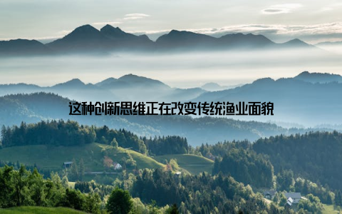 这种创新思维正在改变传统渔业面貌