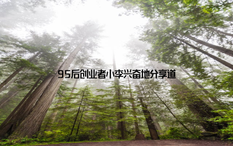 95后创业者小李兴奋地分享道