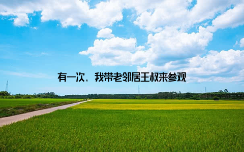 有一次, 我带老邻居王叔来参观