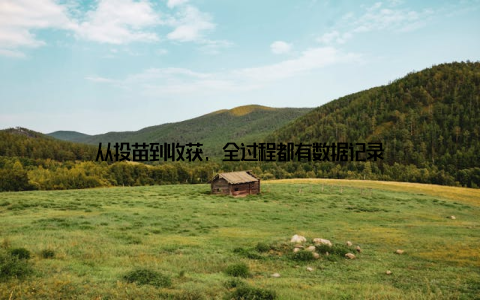 从投苗到收获, 全过程都有数据记录