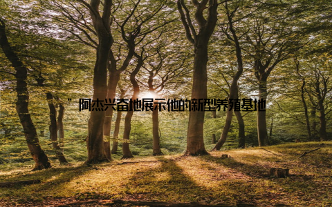 ”阿杰兴奋地展示他的新型养殖基地
