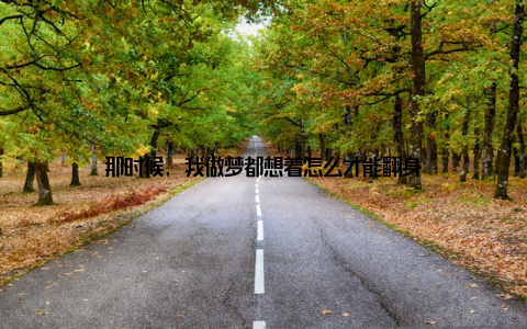 那时候, 我做梦都想着怎么才能翻身
