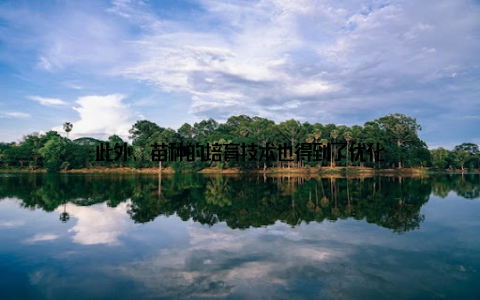 此外, 苗种的培育技术也得到了优化