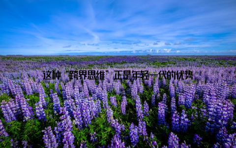 这种“跨界思维”正是年轻一代的优势
