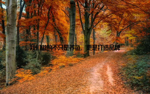 我们做的不只是养鱼, 更是打造品牌