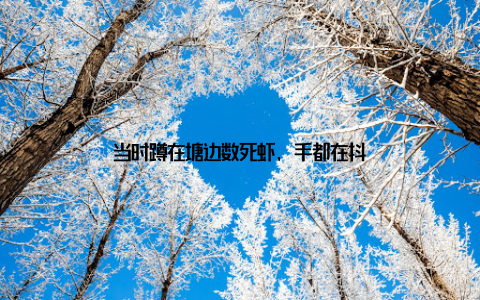 当时蹲在塘边数死虾, 手都在抖