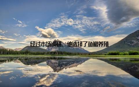经过市场调研, 他选择了鱼鳅养殖