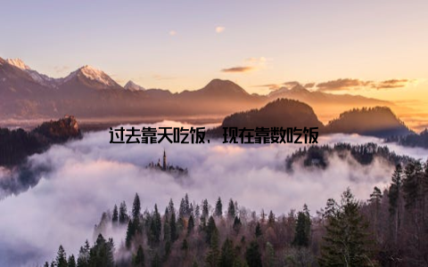 过去靠天吃饭, 现在靠数吃饭