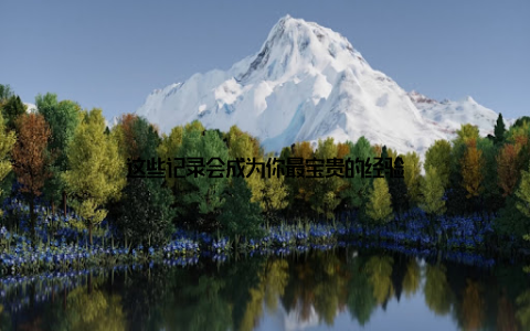 这些记录会成为你最宝贵的经验