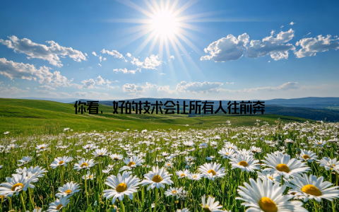 你看, 好的技术会让所有人往前奔