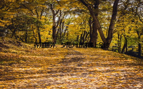 养殖棚外, 夕阳为山坡披上金纱